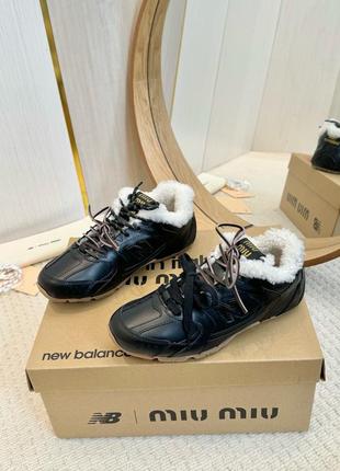 Зимние кеды кроссовки в стиле miu miu new balance