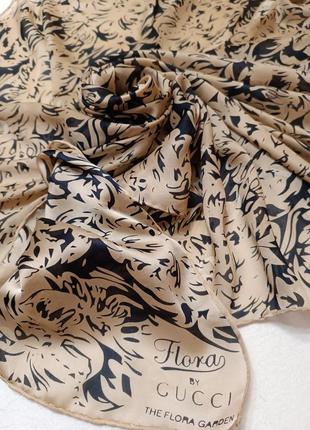 Шовкова хустка, платок шовк шёлк шов роуль оригінал gucci
