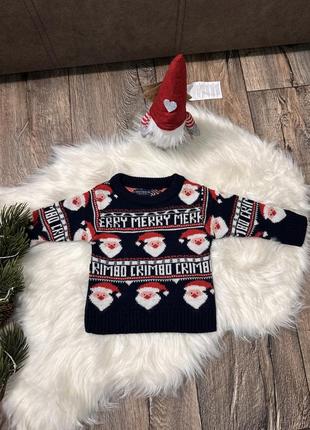 Свитер новогодний на 3-6 месяцев