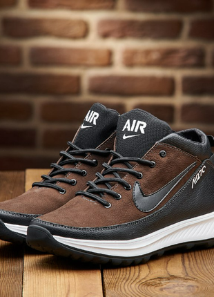 Мужские зимние теплые ботинки из натуральной кожи model-102кор