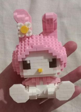 My melody lego bricks magic blocks фигурка конструктор в виде мелоды из маленьких блоков