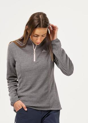 Женская флисовая кофта / размер s-m / quechua / outdoor / флисовая кофта / женская кофта / теплая кофта / серая кофта #1