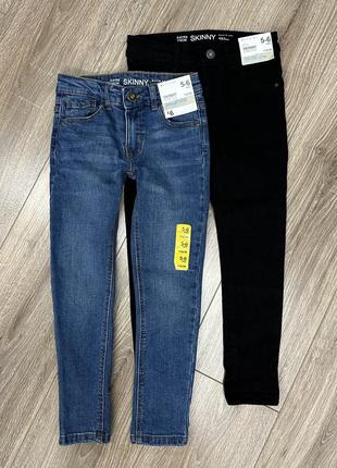 Джинси 👖 denim co на дівчинку нові чорного та синього кольорів 5-6 років/116 см