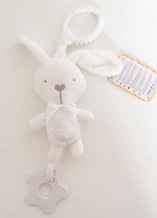 Игрушка / погремушка / погремушка / Белый зайчик игрушечный