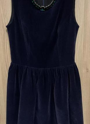 Коротка велюрова сукня, р.s