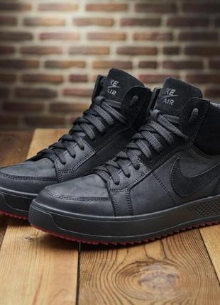 Мужские теплые зимние стильные ботинки из натуральной кожи model-211