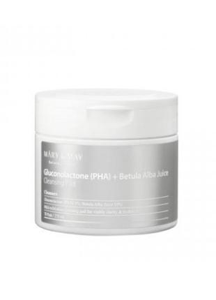 Пілінг-диски для обличчя mary & may gluconolactone (pha) + betula alba  ju