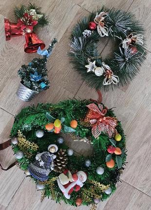 Вінок, дзвіночок, ялинка новий рік, новорічні іграшки