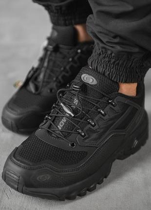 Зимние мужские термо кроссовки salomon black