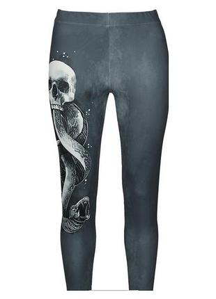 Актуальные лосины, леггинсы с скелетом, стильные, модные