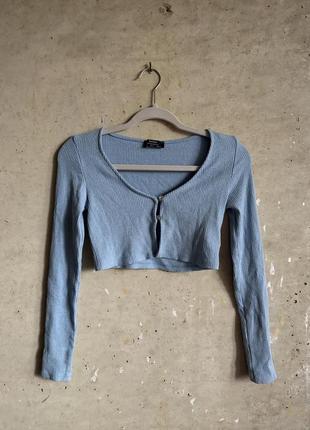 Топ bershka небесно блакитного кольору