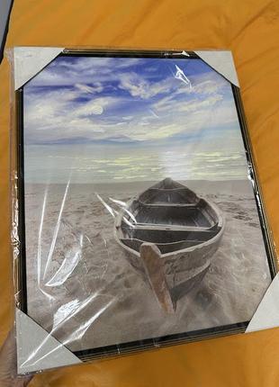 Новая картина море лодка морской пейзаж