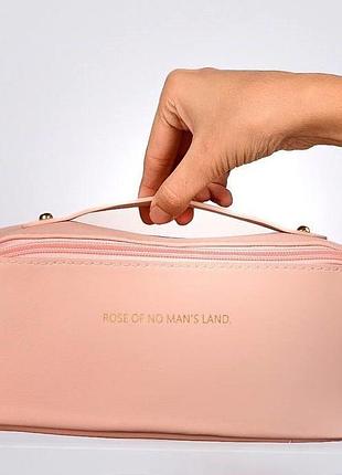 Косметичка жіноча колір чорний та рожевий