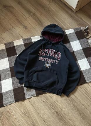 Relaxed Fit Printed Long Sleeve Crew Neck Sweatshirt blue 179940673 Oxford university big logo hoodies mens 750