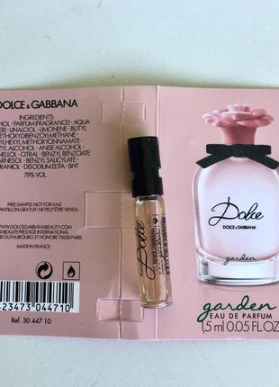 Пробник парфюмированной воды dolce &amp; gabbana /dolce garden/ 1,5 мл