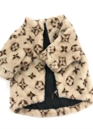 Зимова шуба для песика собача fendi