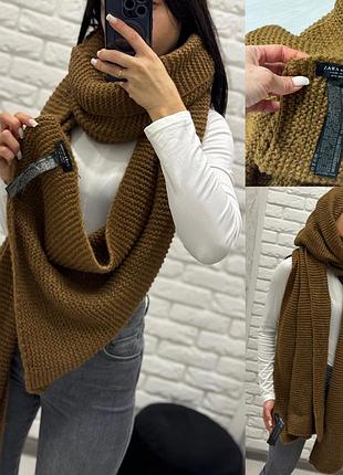 Рыжий шарф zara