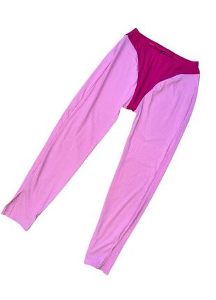 Р. 48-50/l-xl женские лосины в рубчик розового цвета от shein