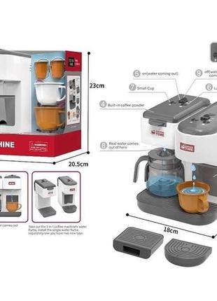 Кофемашина 2 кофемашины, подсветка, звук, наливает воду, чашки, капсулы, кофейник, режимы