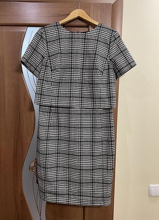 Классическое платье / платье на событие с коротким рукавом marks and spencer (размер л-хл)