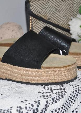 40-41 розмір нові фірмові жіночі шкіряні шльопанці еспадрильї new yorker4 фото