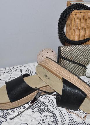 40-41 розмір нові фірмові жіночі шкіряні шльопанці еспадрильї new yorker2 фото