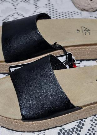 40-41 розмір нові фірмові жіночі шкіряні шльопанці еспадрильї new yorker6 фото