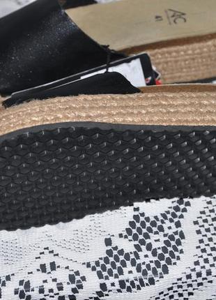 40-41 розмір нові фірмові жіночі шкіряні шльопанці еспадрильї new yorker8 фото