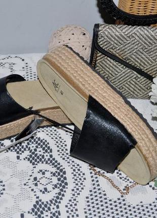 40-41 розмір нові фірмові жіночі шкіряні шльопанці еспадрильї new yorker7 фото