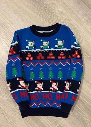 Свитер у рождественский принт