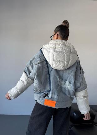 Пуховик женский наполнитель 90% пуха и 10%перо теплая, удобная куртка