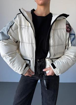 Пуховик женский наполнитель 90% пуха и 10%перо теплая, удобная куртка