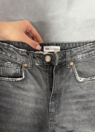 Джинсы zara серые