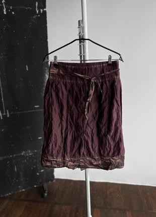 Hugo boss womens mid-length burgundy vintage skirt wool cotton жіноча, вінтажна спідниця