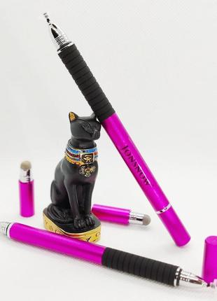 Универсальный емкостный стилус - ручка 2 в 1 jonsnow touch pen для телефона планшета сенсорного экрана розовый