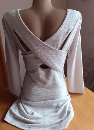 Платье люрекс с красивой спинкой