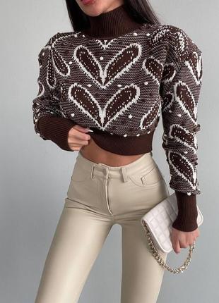 Неймовірно стильні та модні вкорочені светрики з візерунком 💗