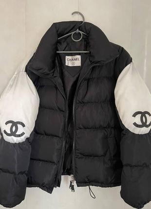 Куртка , пуховик шанель /chanel