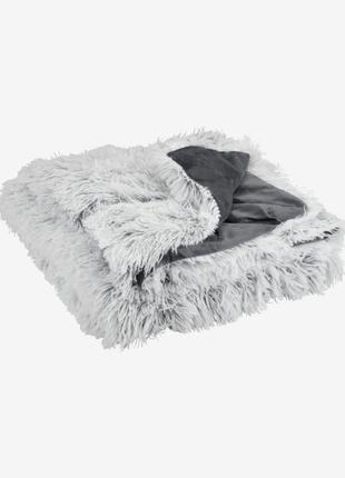 Плед 135 х 195 см. искусственный мех теплый на подарок покрывало декор травка плюшевый...
