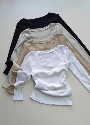 Кофта, лонгслив рубчик