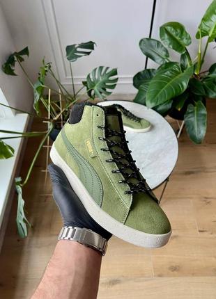 Зимові puma mid corduroy olive fur ❄️