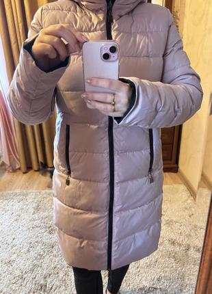 Натуральный теплый пуховик с утиным наполнением