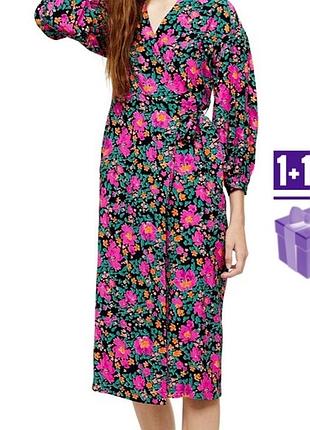 Миди платье на запах topshop 6 вискоза
