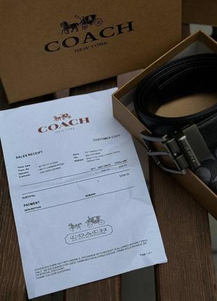 Топовий набір на подарунок ремінь з гаманцем від бренду coach7 фото