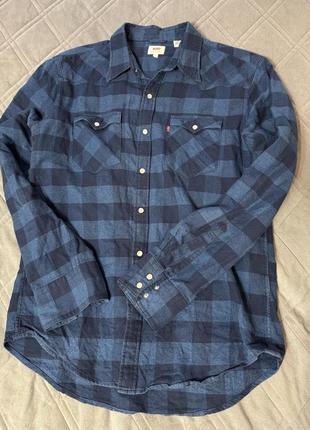 Levis flannel western snap, рубашка мужская