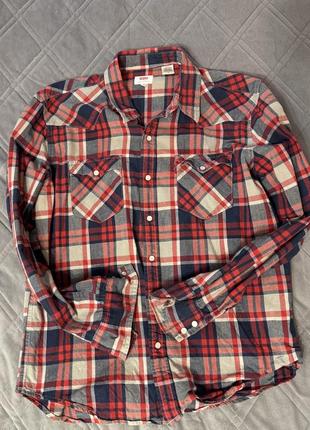 Levis western pearl snap, рубашка мужская