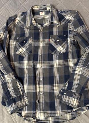 Levis western pearl snap, рубашка мужская
