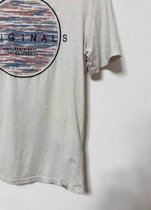 Футболка мужская свет серый белый jack &jones man, размер s - m.6 фото