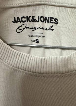 Футболка мужская свет серый белый jack &jones man, размер s - m.7 фото