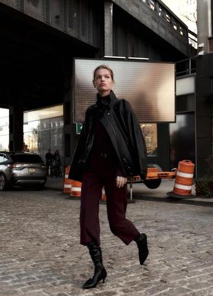 Бордові кюлоти жіночі zara new